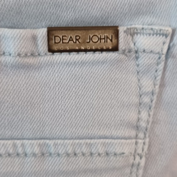 NWT Dear John Jeans, Size 27, Lt Blue, Cuffed Crop, 30W x 24L, Stretch Denim - Picture 7 of 11